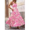imagePRETTYGARDEN Womens 2026 Summer Floral Maxi Dress Sleeveless Smocked Ruffle Long Flowy Beach Vacation Boho SundressesFloral Pink Beige