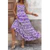 imagePRETTYGARDEN Womens 2026 Summer Floral Maxi Dress Sleeveless Smocked Ruffle Long Flowy Beach Vacation Boho SundressesFloral Purple White