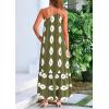 imagePRETTYGARDEN Womens 2026 Summer One Shoulder Maxi Dress Printed Flowy Boho Long Sundresses Spring Beach Vacation ClothesArmy Green White Floral