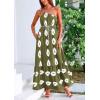 imagePRETTYGARDEN Womens 2026 Summer One Shoulder Maxi Dress Printed Flowy Boho Long Sundresses Spring Beach Vacation ClothesArmy Green White Floral
