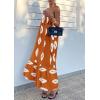 imagePRETTYGARDEN Womens 2026 Summer One Shoulder Maxi Dress Printed Flowy Boho Long Sundresses Spring Beach Vacation ClothesBrick Red White Floral