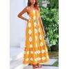 imagePRETTYGARDEN Womens 2026 Summer One Shoulder Maxi Dress Printed Flowy Boho Long Sundresses Spring Beach Vacation ClothesTurmeric White Floral