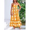 imagePRETTYGARDEN Womens 2026 Summer One Shoulder Maxi Dress Printed Flowy Boho Long Sundresses Spring Beach Vacation ClothesTurmeric White Floral