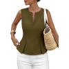 imagePRETTYGARDEN Womens 2026 Summer Vest Tops Business Casual Going Out Outfits Sleeveless Zip Up Dressy Tank Top Suit WaistcoatArmy Green