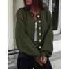imagePRETTYGARDEN Womens 2026 Winter Cardigan Sweaters Trendy Chunky Knit Long Sleeve Button Up Casual Warm Fall Jackets CoatsArmy Green