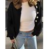 imagePRETTYGARDEN Womens 2026 Winter Cardigan Sweaters Trendy Chunky Knit Long Sleeve Button Up Casual Warm Fall Jackets CoatsBlack