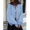 imagePRETTYGARDEN Womens 2026 Winter Cardigan Sweaters Trendy Chunky Knit Long Sleeve Button Up Casual Warm Fall Jackets CoatsBlue