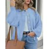 imagePRETTYGARDEN Womens 2026 Winter Cardigan Sweaters Trendy Chunky Knit Long Sleeve Button Up Casual Warm Fall Jackets CoatsBlue