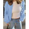 imagePRETTYGARDEN Womens 2026 Winter Cardigan Sweaters Trendy Chunky Knit Long Sleeve Button Up Casual Warm Fall Jackets CoatsBlue