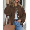 imagePRETTYGARDEN Womens 2026 Winter Cardigan Sweaters Trendy Chunky Knit Long Sleeve Button Up Casual Warm Fall Jackets CoatsBrown