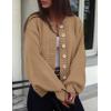 imagePRETTYGARDEN Womens 2026 Winter Cardigan Sweaters Trendy Chunky Knit Long Sleeve Button Up Casual Warm Fall Jackets CoatsKhaki