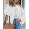 imagePRETTYGARDEN Womens 2026 Winter Cardigan Sweaters Trendy Chunky Knit Long Sleeve Button Up Casual Warm Fall Jackets CoatsWhite