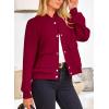 imagePRETTYGARDEN Womens Bomber Jackets Winter Trendy Varsity Jackets Shackets Button Down Cropped Coats with Pockets Wine RedLarge