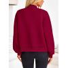 imagePRETTYGARDEN Womens Bomber Jackets Winter Trendy Varsity Jackets Shackets Button Down Cropped Coats with Pockets Wine RedLarge