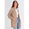 imagePRETTYGARDEN Womens Cardigan Sweaters Fall Clothes Open Front Cable Knit Oversized Winter Coats Outerwear
