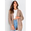 imagePRETTYGARDEN Womens Cardigan Sweaters Fall Clothes Open Front Cable Knit Oversized Winter Coats Outerwear