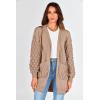 imagePRETTYGARDEN Womens Cardigan Sweaters Fall Clothes Open Front Cable Knit Oversized Winter Coats Outerwear