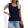 imagePRETTYGARDEN Womens Crochet Tank Tops 2026 Summer Spring Boho Sleeveless Cute Knit Sweater Vest Trendy Beach Vacation ClothesNavy Blue