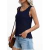 imagePRETTYGARDEN Womens Crochet Tank Tops 2026 Summer Spring Boho Sleeveless Cute Knit Sweater Vest Trendy Beach Vacation ClothesNavy Blue