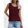 imagePRETTYGARDEN Womens Crochet Tank Tops 2026 Summer Spring Boho Sleeveless Cute Knit Sweater Vest Trendy Beach Vacation ClothesWine Red
