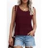 imagePRETTYGARDEN Womens Crochet Tank Tops 2026 Summer Spring Boho Sleeveless Cute Knit Sweater Vest Trendy Beach Vacation ClothesWine Red