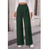 imagePRETTYGARDEN Womens Dress Pants Dressy Casual Palazzo High Elastic Waisted Wide Leg Work Office Trousers PantsDark Green