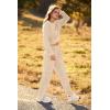 imagePRETTYGARDEN Womens Fall 2 Piece Outfits Sweatsuits Sets Long Sleeve Crop Tops Sweatshirt Wide Leg Cargo Pants with Pockets