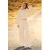 imagePRETTYGARDEN Womens Fall 2 Piece Outfits Sweatsuits Sets Long Sleeve Crop Tops Sweatshirt Wide Leg Cargo Pants with Pockets