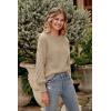 imagePRETTYGARDEN Womens Fall 2026 Pullover Sweater Casual Long Sleeve Loose Chunky Knit Tops Blouse Winter Fashion ClothingApricot