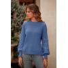 imagePRETTYGARDEN Womens Fall 2026 Pullover Sweater Casual Long Sleeve Loose Chunky Knit Tops Blouse Winter Fashion ClothingBlue