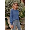 imagePRETTYGARDEN Womens Fall 2026 Pullover Sweater Casual Long Sleeve Loose Chunky Knit Tops Blouse Winter Fashion ClothingBlue