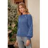 imagePRETTYGARDEN Womens Fall 2026 Pullover Sweater Casual Long Sleeve Loose Chunky Knit Tops Blouse Winter Fashion ClothingBlue