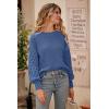 imagePRETTYGARDEN Womens Fall 2026 Pullover Sweater Casual Long Sleeve Loose Chunky Knit Tops Blouse Winter Fashion ClothingBlue