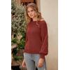 imagePRETTYGARDEN Womens Fall 2026 Pullover Sweater Casual Long Sleeve Loose Chunky Knit Tops Blouse Winter Fashion ClothingBrick Red