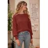 imagePRETTYGARDEN Womens Fall 2026 Pullover Sweater Casual Long Sleeve Loose Chunky Knit Tops Blouse Winter Fashion ClothingBrick Red