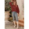 imagePRETTYGARDEN Womens Fall 2026 Pullover Sweater Casual Long Sleeve Loose Chunky Knit Tops Blouse Winter Fashion ClothingBrick Red