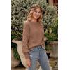 imagePRETTYGARDEN Womens Fall 2026 Pullover Sweater Casual Long Sleeve Loose Chunky Knit Tops Blouse Winter Fashion ClothingCamel