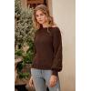imagePRETTYGARDEN Womens Fall 2026 Pullover Sweater Casual Long Sleeve Loose Chunky Knit Tops Blouse Winter Fashion ClothingCoffee