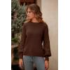 imagePRETTYGARDEN Womens Fall 2026 Pullover Sweater Casual Long Sleeve Loose Chunky Knit Tops Blouse Winter Fashion ClothingCoffee