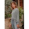 imagePRETTYGARDEN Womens Fall 2026 Pullover Sweater Casual Long Sleeve Loose Chunky Knit Tops Blouse Winter Fashion ClothingGrey