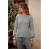 imagePRETTYGARDEN Womens Fall 2026 Pullover Sweater Casual Long Sleeve Loose Chunky Knit Tops Blouse Winter Fashion ClothingGrey