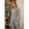 imagePRETTYGARDEN Womens Fall 2026 Pullover Sweater Casual Long Sleeve Loose Chunky Knit Tops Blouse Winter Fashion ClothingGrey