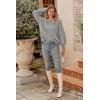 imagePRETTYGARDEN Womens Fall 2026 Pullover Sweater Casual Long Sleeve Loose Chunky Knit Tops Blouse Winter Fashion ClothingGrey