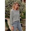 imagePRETTYGARDEN Womens Fall 2026 Pullover Sweater Casual Long Sleeve Loose Chunky Knit Tops Blouse Winter Fashion ClothingGrey