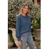 imagePRETTYGARDEN Womens Fall 2026 Pullover Sweater Casual Long Sleeve Loose Chunky Knit Tops Blouse Winter Fashion ClothingGrey Blue