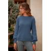 imagePRETTYGARDEN Womens Fall 2026 Pullover Sweater Casual Long Sleeve Loose Chunky Knit Tops Blouse Winter Fashion ClothingGrey Blue