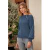 imagePRETTYGARDEN Womens Fall 2026 Pullover Sweater Casual Long Sleeve Loose Chunky Knit Tops Blouse Winter Fashion ClothingGrey Blue