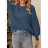 imagePRETTYGARDEN Womens Fall 2026 Pullover Sweater Casual Long Sleeve Loose Chunky Knit Tops Blouse Winter Fashion ClothingGrey Blue