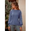 imagePRETTYGARDEN Womens Fall 2026 Pullover Sweater Casual Long Sleeve Loose Chunky Knit Tops Blouse Winter Fashion ClothingHaze Blue