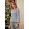 imagePRETTYGARDEN Womens Fall 2026 Pullover Sweater Casual Long Sleeve Loose Chunky Knit Tops Blouse Winter Fashion ClothingLight Grey
